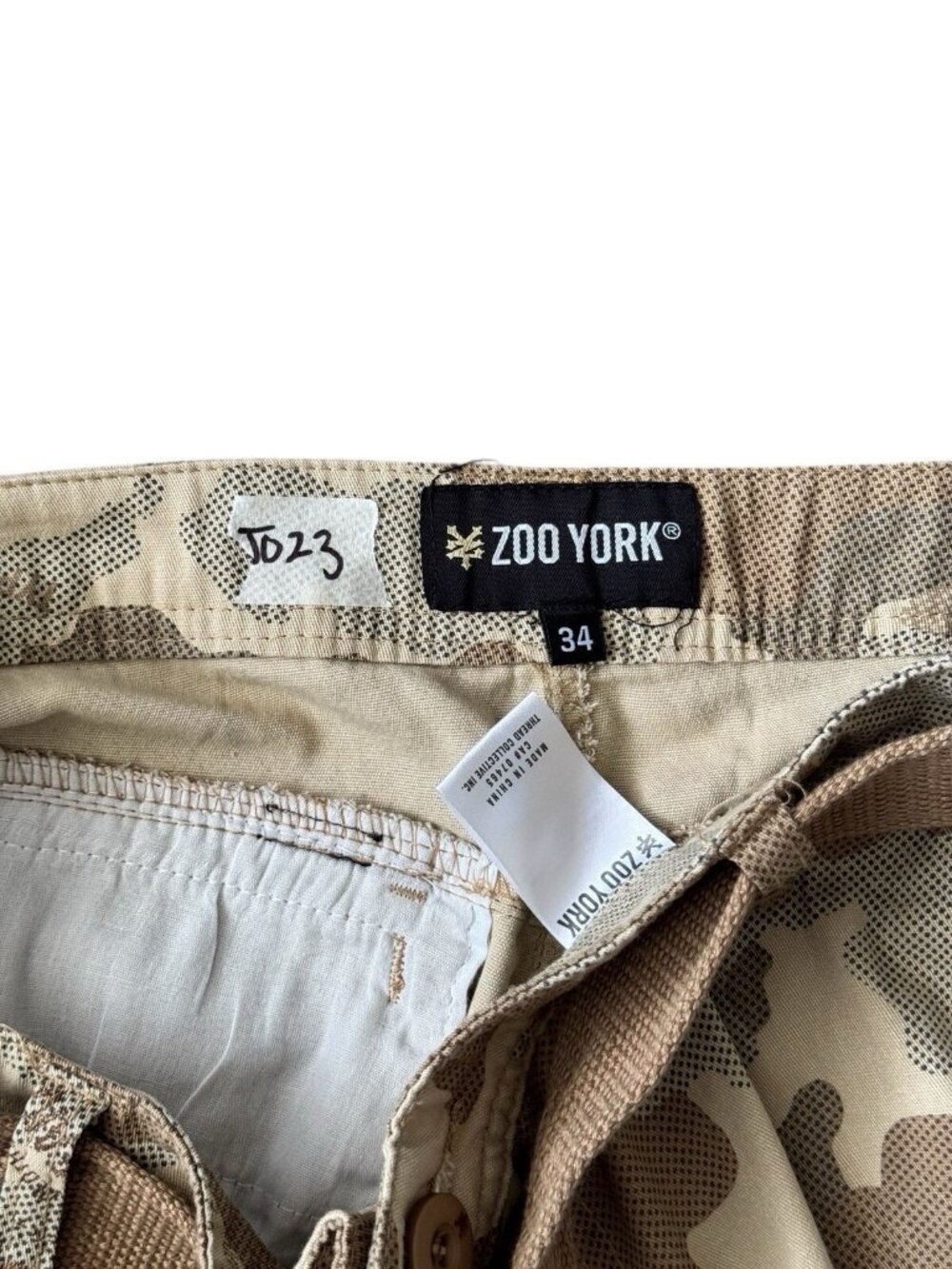 Vintage Zoo York Men 34 Unbreakable Camo Cargo Shorts Belt Y2K Grunge Skate 90s - Picture 5 of 5